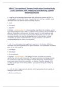 NBCOT Occupational Therapy Certification Practice Study Guide Questions with Distinction level Marking scheme version 2024&sol;2025