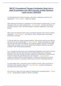 NBCOT Occupational Therapy Certification Study test in depth Examination and 100&percnt; correctly verified Solutions Latest version 2024&sol;2025