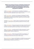 NBCOT Occupational Therapy Certification Professional Standards&comma; and Research Assessment Guide Exam Questions and Already graded Solutions and Assured Satisfactions 2024&sol;2025