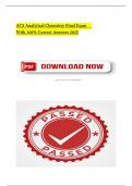 ACS Analytical Chemistry Final Exam&Tab; With 100&percnt; Correct Answers 2025