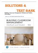 Solutions and Test Bank - Building Classroom Management Methods and Models 12th Edition&comma; All Chapters 1-14