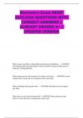 Mechanics Exam NEIEP 2024&sol;2025 QUESTIONS WITH CORRECT ANSWERS &vert;&vert; ALREADY GRADED A&plus; &vert;&vert; UPDATED VERSION