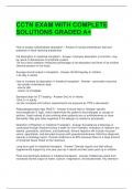  CCTN EXAM WITH COMPLETE SOLUTIONS GRADED A&plus;