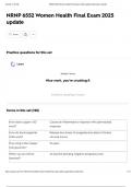 NRNP 6552 Women Health Final Exam 2025 update