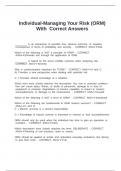 Individual-Managing Your Risk &lpar;ORM&rpar; With  Correct Answers