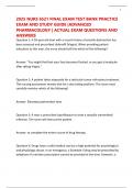 2025 NURS 6521 FINAL EXAM TEST BANK PRACTICE EXAM AND STUDY GUIDE &vert;ADVANCED PHARMACOLOGY &vert; ACTUAL EXAM QUESTIONS AND ANSWERS