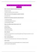 Bio250 Membrane Questions with Accurate Solutions