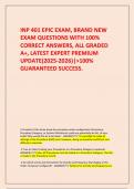 INP 401 EPIC EXAM&comma; BRAND NEW EXAM QUESTIONS WITH 100&percnt; CORRECT ANSWERS&comma; ALL GRADED A&plus;&comma; LATEST EXPERT PREMIUM UPDATE&lpar;2025-2026&rpar;&vert;>100&percnt; GUARANTEED SUCCESS&period;