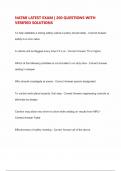 NATMI LATEST EXAM &vert; 200 QUESTIONS WITH VERIFIED SOLUTIONS 