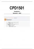 CPD1501 Assignment 1 Semester 2 - 2023