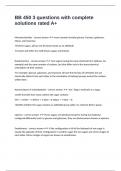 BB 450 3 questions with complete solutions rated A&plus;