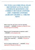 NYC FUEL GAS CODE FINAL EXAM 2025 NEWEST ACTUAL EXAM COMPLETE QUESTIONS AND CORRECT DETAILED ANSWERS &lpar;100&percnt; VERIFIED ANSWERS&rpar; &vert;ALREADY GRADED A&plus; &sol;&sol; BRAND NEW&excl;&excl;