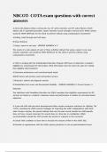 NBCOT- COTA exam questions with correct answers&period;