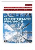 Test Bank for Corporate Finance Canadian 6th Edition by Jonathan Berk, Peter DeMarzo.