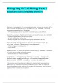Biology May 2017 AS Biology Paper 1 questions with complete answers&period;