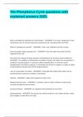 The Phosphorus Cycle questions with explained answers 2025