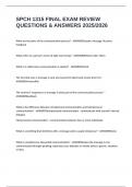 SPCH 1315 FINAL EXAM REVIEW QUESTIONS & ANSWERS 2025&sol;2026