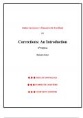 Instructor's Manual & Test Bank - Corrections&colon; An Introduction 6th Edition&comma; by Richard Seiter&comma; Chapter 1-16