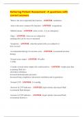Kettering Patient Assessment &ndash;A questions with  correct answers