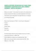 KASEYA CERTIFIED TECHNICIAN IN IT GLUE&colon; FINAL ASSESSMENT QUESTIONS WITH 100&percnt; CORRECT ANSWERS - KASEYA UNIVERSITY