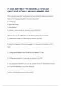 IT GLUE CERTIFIED TECHNICIAN LATEST EXAM QUESTIONS WITH ALL PASSED ANSWERS 2025 