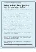 Extron Av Study Guide Questions And Answers Latest Update