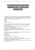 CPA EXAM PRACTICE &lpar;DETAILED ANSWERS&rpar; 2025 - DISTINCTION GUARANTEED
