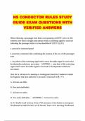 NS CONDUCTOR RULES STUDY GUIDE EXAM QUESTIONS WITH VERIFIED ANSWERS