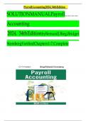 Solution Manual for Payroll Accounting 2024&comma; 34th Edition by Bernard J&period; Bieg&comma; Bridget Stomberg&comma; Chapters 1 - 7&comma; Complete Verified Newest Version