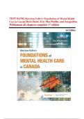 TEST BANK Morrison-Valfre&rsquo;s Foundations of Mental Health Care in Canada Boris Bard&comma; Eric MacMullin&comma; and Jacqueline Williamson all chapters complete 1st edition