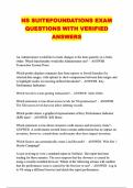 NS SUITEFOUNDATIONS EXAM QUESTIONS WITH VERIFIED ANSWERS