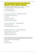 ATI Nutrition Proctored Exam Study Set Questions With Complete Solutions&period;
