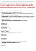 Package deal for NR571&sol; NR 571 &lpar;New 2025&sol; 2026 Update&rpar; Complex Diagnosis & Management in Acute Care &vert; Complete Guide with Questions and Verified Ansẇers&vert;100&percnt; Correct &ndash; &lpar;Chamberlain&rpar;