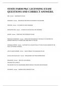 STATE FARM P&C LICENSING EXAM QUESTIONS AND CORRECT ANSWERS&period;
