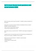 NATA Exam Review book questions with actual answers 2025