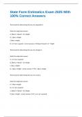 State Farm Estimatics Exam 2025 With 100&percnt; Correct Answers