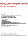 Week 4&colon; NR 577 Primary Care Management of Adolescents  and Adults Final Exam Review Guide with Correct Answers &lpar;Latest 2025&sol; 2026&rpar; Chamberlain