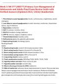 Week 3&colon; NR 577 &lpar;NR577&rpar; Primary Care Management of  Adolescents and Adults Final Exam Review Guide with  Verified Answers &lpar;Updated 2025&sol; 2026&rpar; Chamberlain