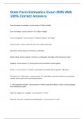 State Farm Estimatics Exam 2025 With 100&percnt; Correct Answers