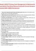 Week 2&colon; NR 577 Primary Care Management of Adolescents  and Adults Final Exam Review Guide with Correct Answers  &lpar;Latest 2025&sol; 2026&rpar; Chamberlain