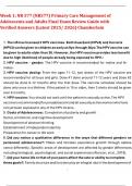 Week 1&colon; NR 577 &lpar;NR577&rpar; Primary Care Management of  Adolescents and Adults Final Exam Review Guide with  Verified Answers &lpar;Latest 2025&sol; 2026&rpar; Chamberlain