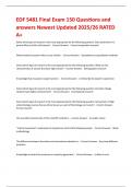 EDF 5481 Final Exam 150 Questions and answers Newest Updated 2025&sol;26 RATED A&plus;