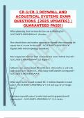 CR-1&sol;CR-1 DRYWALL AND ACOUSTICAL SYSTEMS EXAM QUESTIONS &lbrace;2025 UPDATES&rcub; &vert;GUARANTEED PASS&excl;&excl;