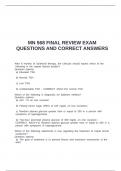 MN 568 FINAL REVIEW EXAM QUESTIONS AND CORRECT ANSWERS