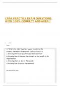 CPPA PRACTICE EXAM QUESTIONS WITH 100&percnt; CORRECT ANSWERS&excl;&excl;