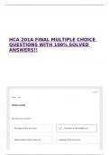 HCA 201A FINAL MULTIPLE CHOICE QUESTIONS WITH 100&percnt; SOLVED ANSWERS&excl;&excl;