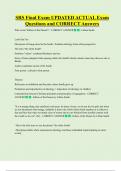 SRS Final Exam UPDATED ACTUAL Exam  Questions and CORRECT Answers