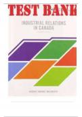 Test Bank for Industrial Relations in Canada by Hebdon Robert&comma; Brown Travor&period;