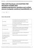 WGU C213 Final Exam&colon; ACCOUNTING FOR DECISION MAKERS 2025 update&vert;comprehensive questions and verified answers &lpar;complete solutions&rpar; Exam&vert;GRADE A&plus;&excl;&excl;