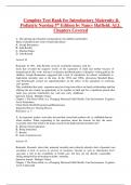 Test Bank - Introductory Maternity and Pediatric Nursing&comma; 5th Edition Hatfield&comma; Chapter 1-42 &vert; All Chapters with Rationals